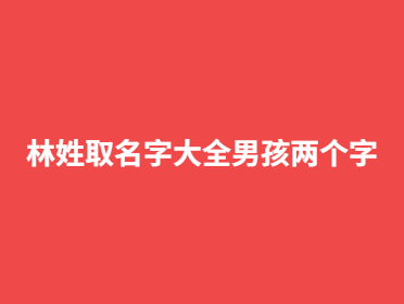 林姓取名字大全男孩兩個字